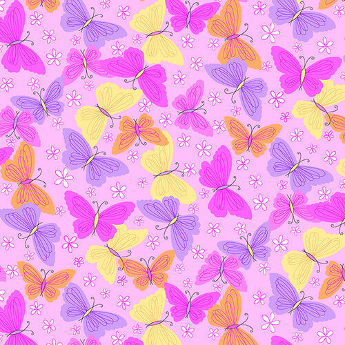 Comfy Flannel - Packed Butterflies