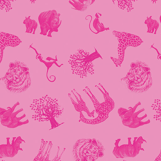 Starlight Safari - Safari Adventure - Pink (3-Yard Pack)