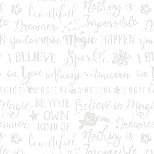 Dreamers - Words - White on White (3-Yard Pack)
