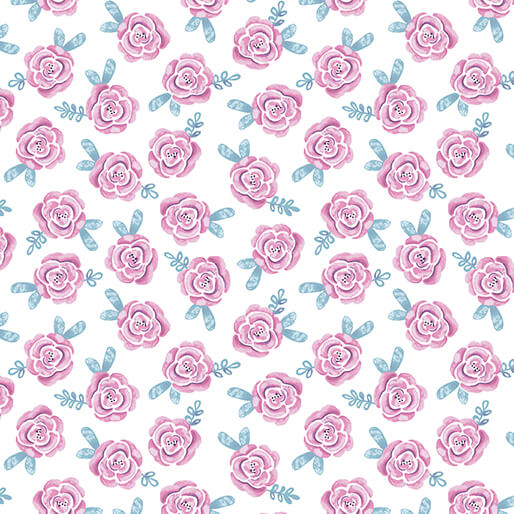 Dreamers - Roses - Pink/White (3-Yard Pack)