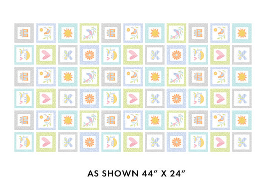 Happy Heart - Squares Panel (44"x24")