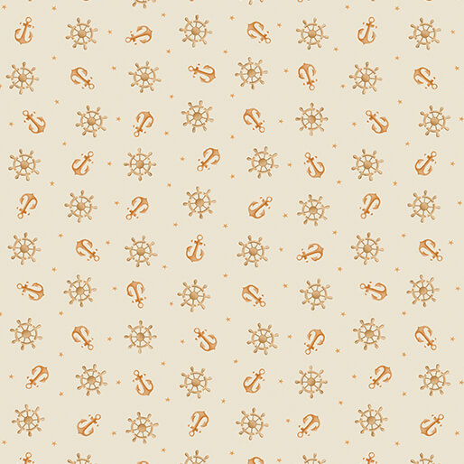 Sail Away - Anchors Away - Ecru (3-Yard Pack)