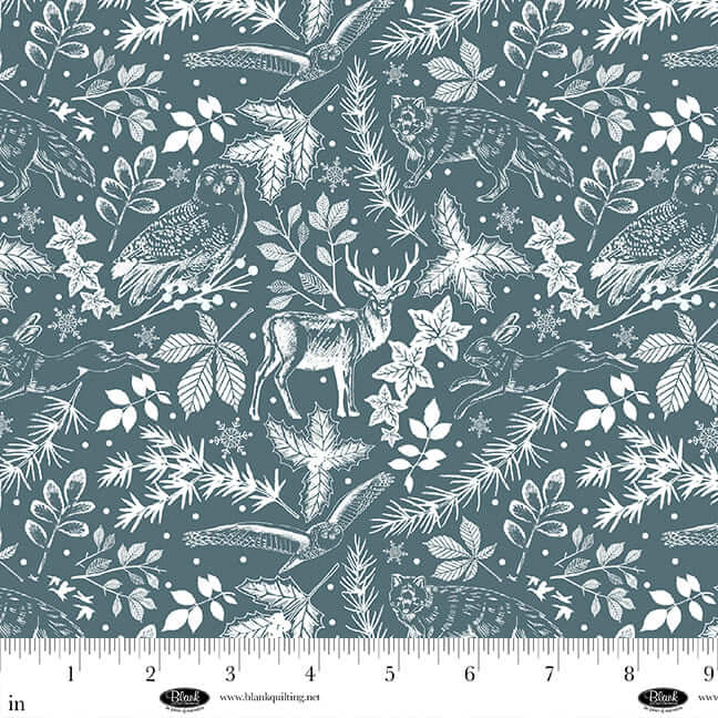 Winter Whispers - Winter Silhouettes - Teal (3-Yard Pack)