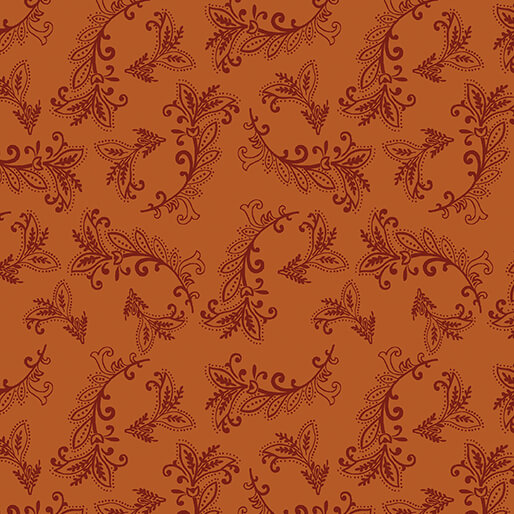 Harvest Gathering - Vining Scroll - Orange