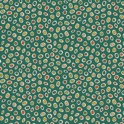 Pumpkin and Spice - Spice Dot - Teal (3-Yard Pack)