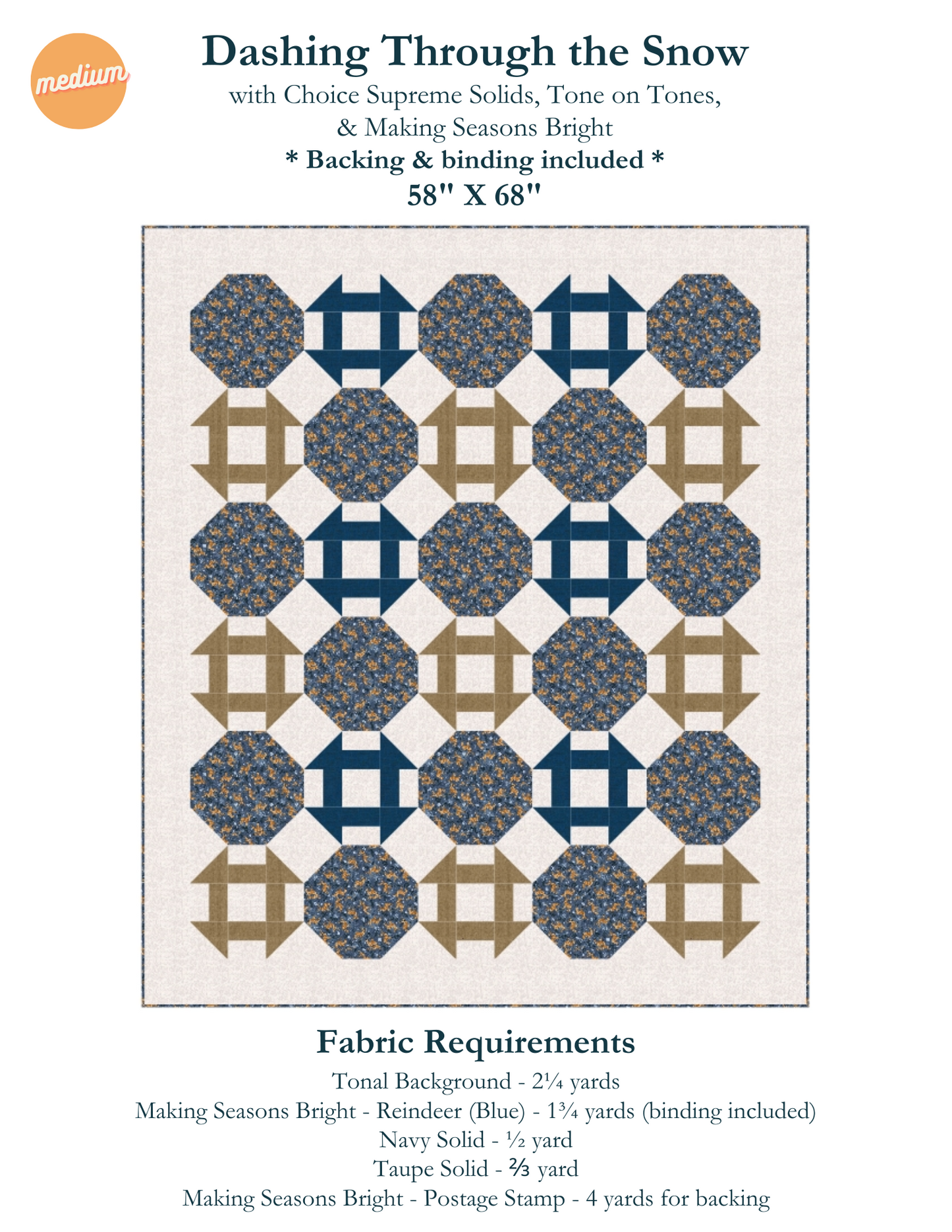 Dashing Through The Snow - Quilt Kit