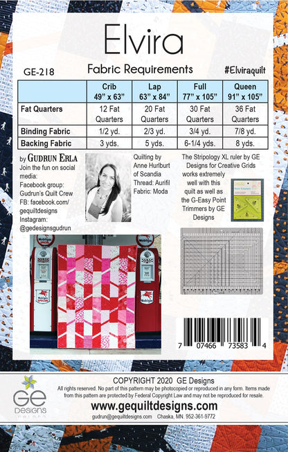 Elvira - Fat Quarter Pattern 218