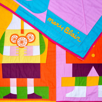 Mary Blair™ Lemonade Girl and Watermelon Boy Quilt