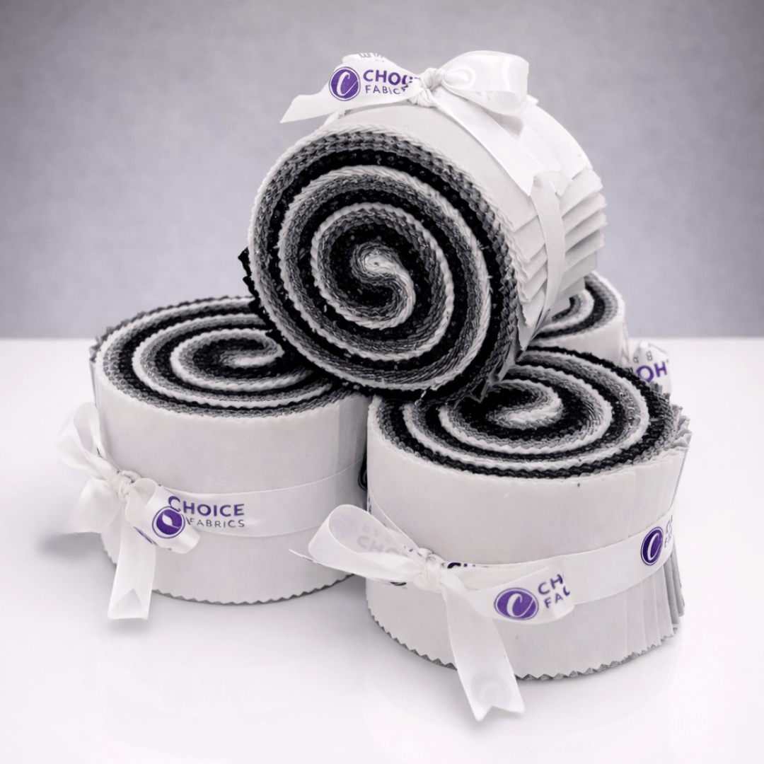 Supreme Solids - 2.5" Roll - Black/White/Grey (20 cuts)