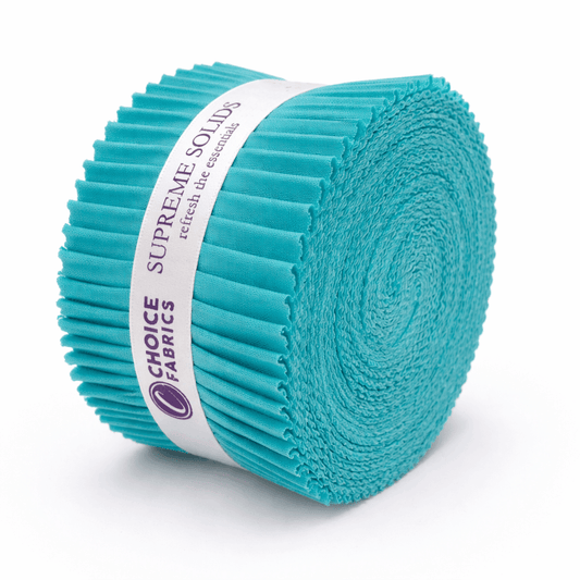 Supreme Solids - 2.5" Roll - Turquoise (40 Strips)