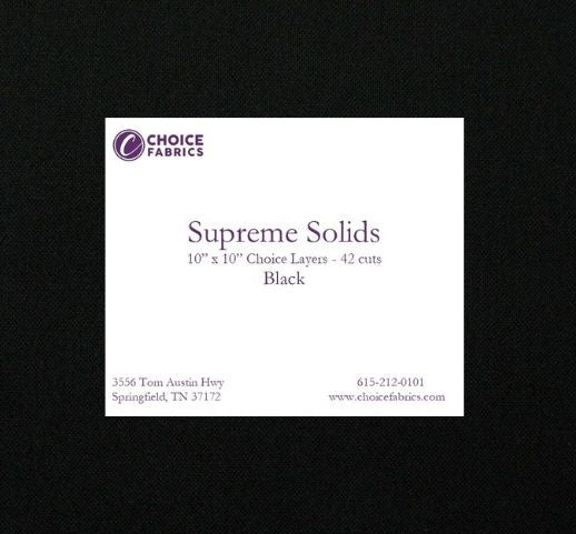 Supreme Solids - 10x10 Layers - Black (42 cuts)