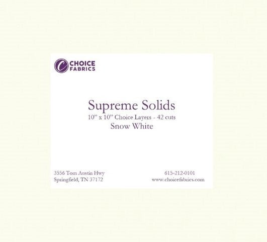 Supreme Solids - 10x10 Layers - Snow White (42 cuts)