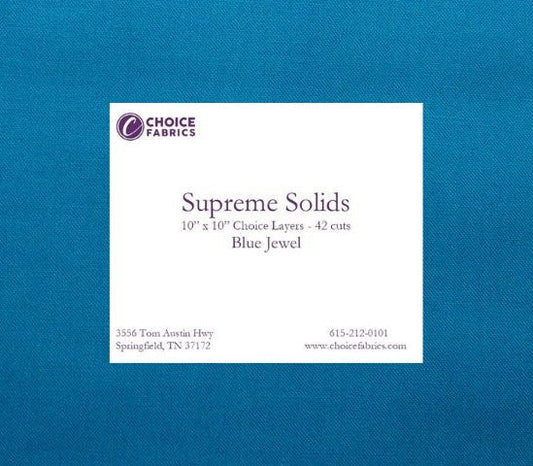 Supreme Solids - 10x10 Layers - Blue Jewel (42 cuts)