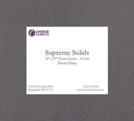 Supreme Solids - 10x10 Layers - Frost Gray (42 cuts)