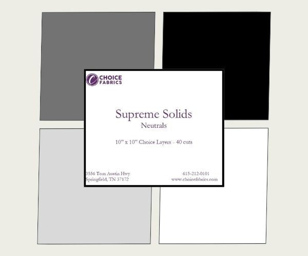 Supreme Solids - 10x10 Layers - Neutrals (40 cuts)