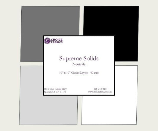 Supreme Solids - 10x10 Layers - Neutrals (40 cuts)