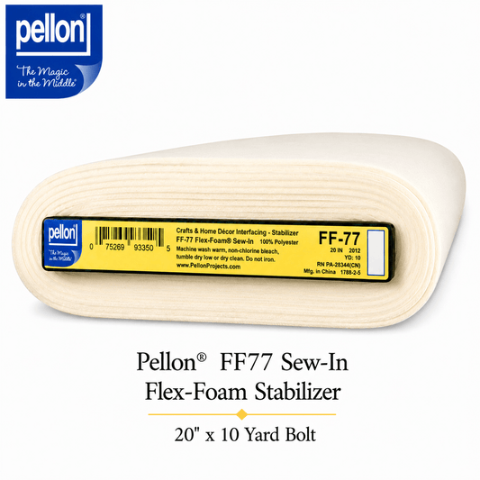 Pellon® FF77 Sew-In Flex-Foam Stabilizer – 20" x 10 Yard Bolt