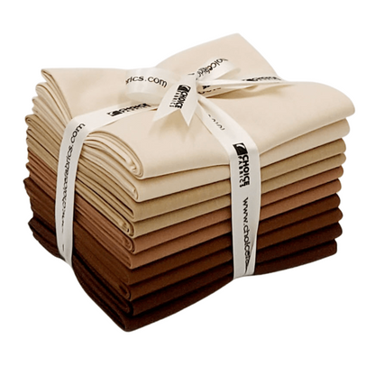 Supreme Solids - Fat Quarter Bundle - 10 pack (Shades of Brown)