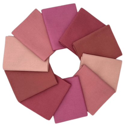 Supreme Solids - Fat Quarter Bundle - 10 pack (Rustic Rose)