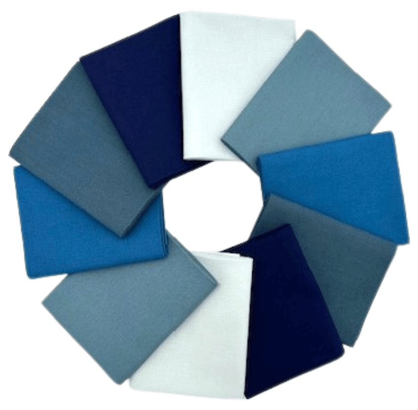 Supreme Solids - Fat Quarter Bundle - 10 pack (Country Blues)
