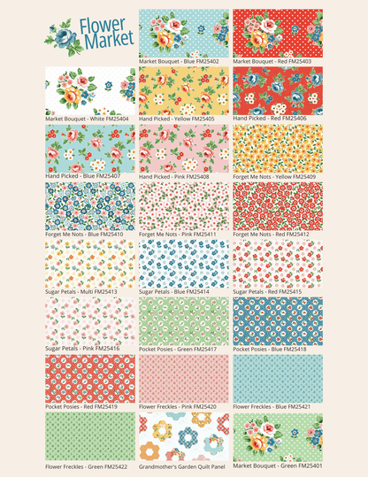 Flower Market by Poppie Cotton - Fat Quarter Bundle - 22 pack