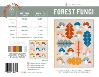 Forest Fungi Quilt Pattern
