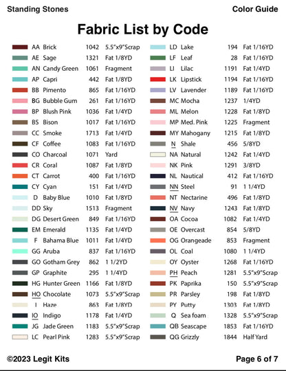 Standing Stones Pattern