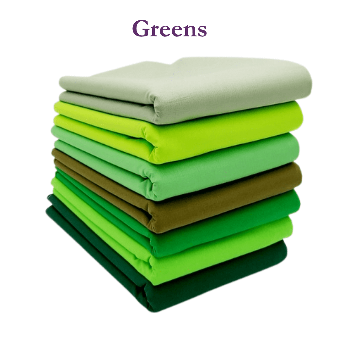 Supreme Solids - One Yard Bundle - 7 pack (Greens)