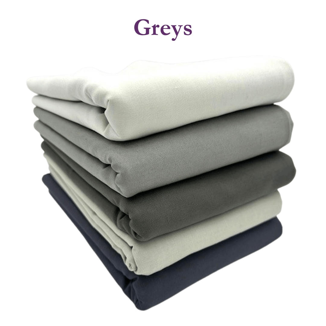 Supreme Solids - One Yard Bundle - 5 pack (Greys)