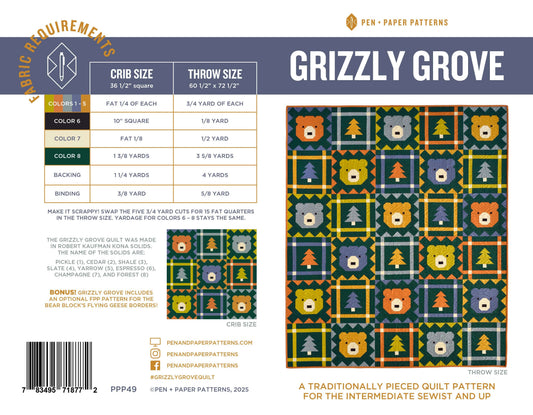 Grizzly Grove Quilt Pattern