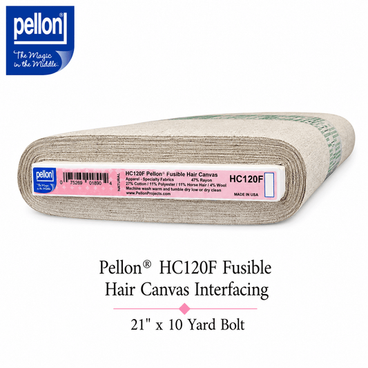 Pellon® HC120F Fusible Hair Canvas Interfacing 21" x 10 yard Bolt (Natural)