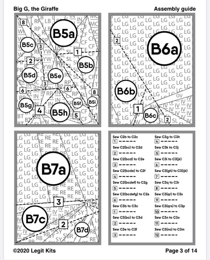 Big G the Giraffe Pattern