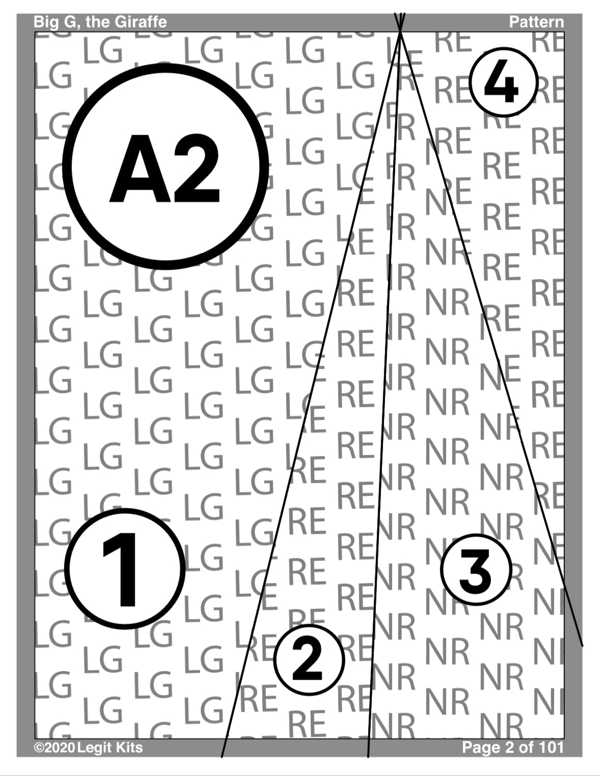 Big G the Giraffe Pattern