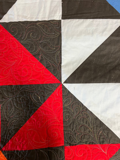 Tequila Sunrise Quilt Kit - Supreme Solids Edition