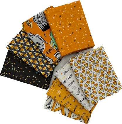 Halloween Themed Fat Quarter Bundle - 8 pack (Creature Feature)