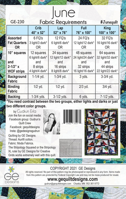 June - Stripology Mixer Pattern 230