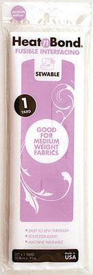 HeatnBond Medium Weight Fusible Interfacing White 20 in x 1 yd