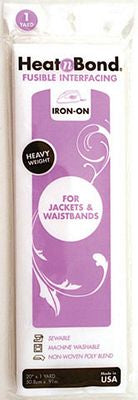 HeatnBond Heavyweight Fusible Interfacing White 20 in x 1 yd