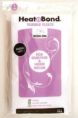 HeatnBond High Loft Fusible Fleece White 20 in x 1 yd