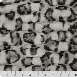 Luxe Cuddle Milan Clouded Leo Silver 58" - 60" Fabric per yard
