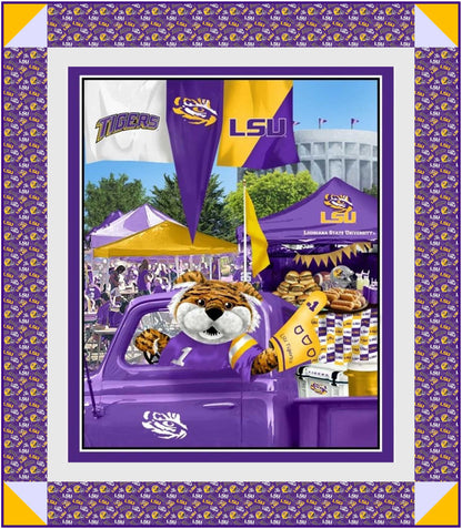 LSU Tigers - Tailgate Panel - Quilt Kit