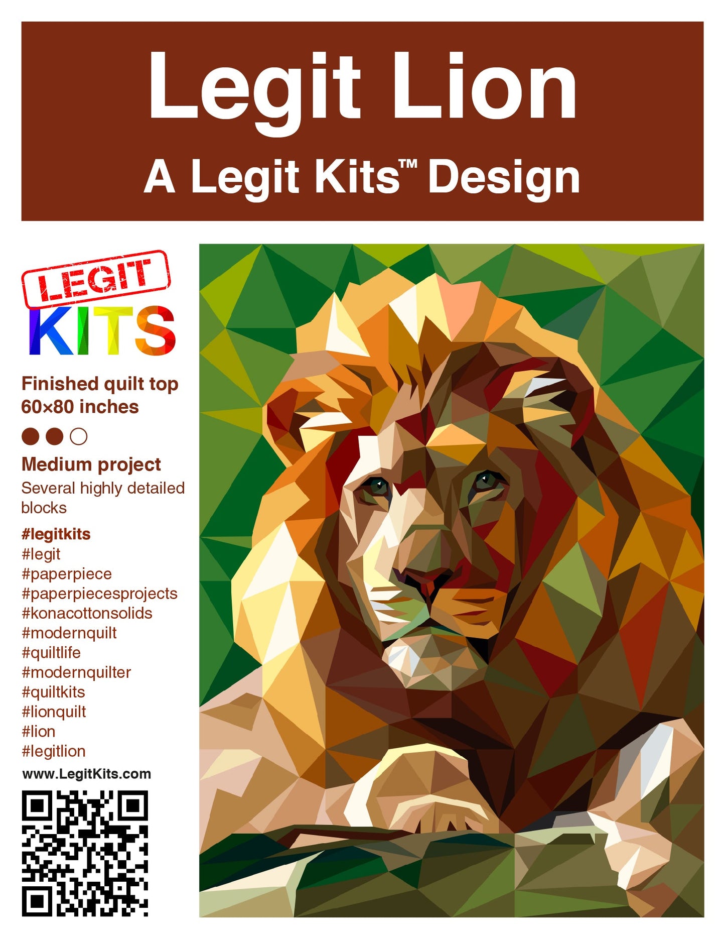 Lion Quilt Kit