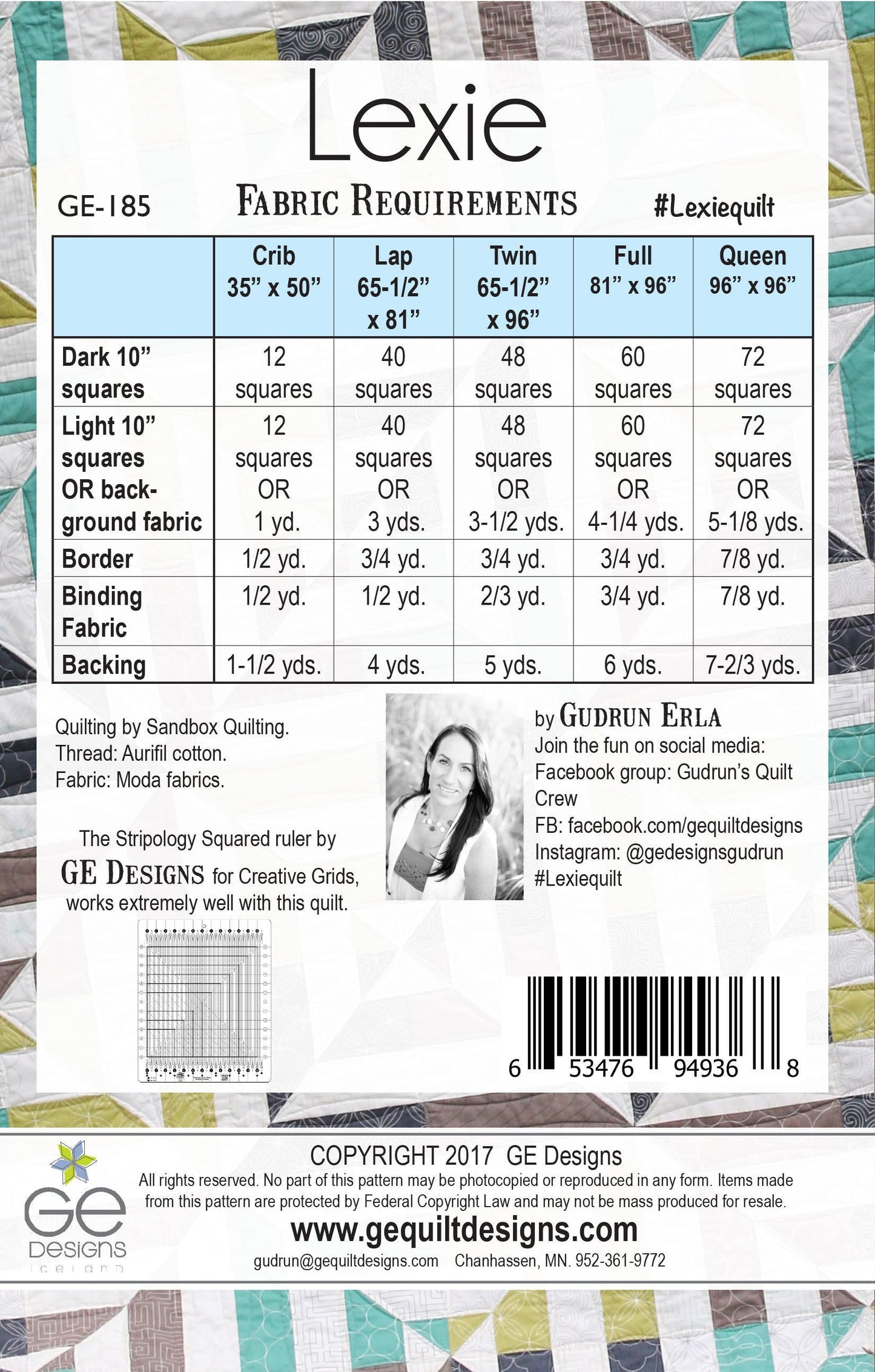 Lexie 10" Square Pattern 185