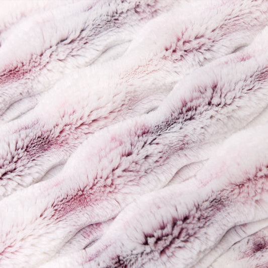 Luxe Cuddle Frosted Oceana Rosewater/Snow 58" - 60" Fabric per yard