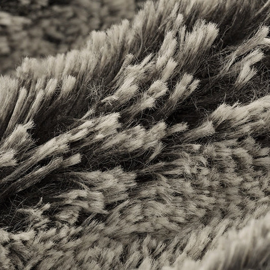 Luxe Cuddle Frosted Shaggy Black/White 58"/60" Fabric per yard