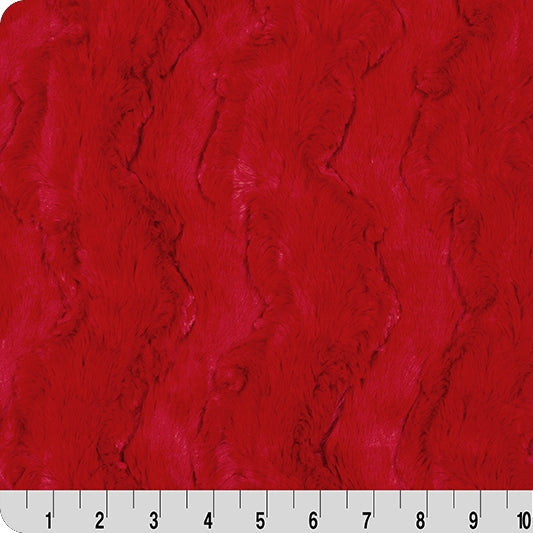 Luxe Cuddle Glacier Cardinal" 58" - 60" Fabric per yard