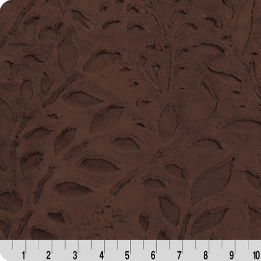 Luxe Cuddle Poppy Coffee 58" - 60" Fabric per yard