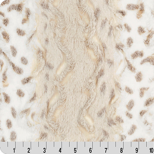 Luxe Cuddle Wild Lynx Ice Taupe 58" - 60" Fabric per yard