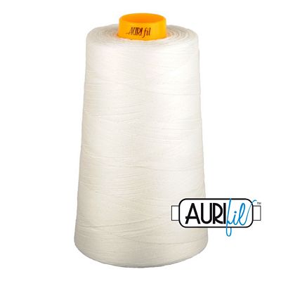 Aurifil Mako 40 wt 3-Ply Cotton Thread 3,280 yd Cone - Natural White