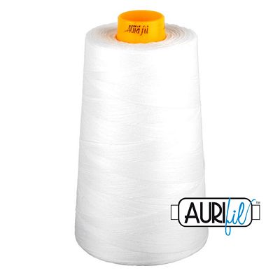Aurifil Mako 40 wt 3-Ply Cotton Thread 3,280 yd Cone - White